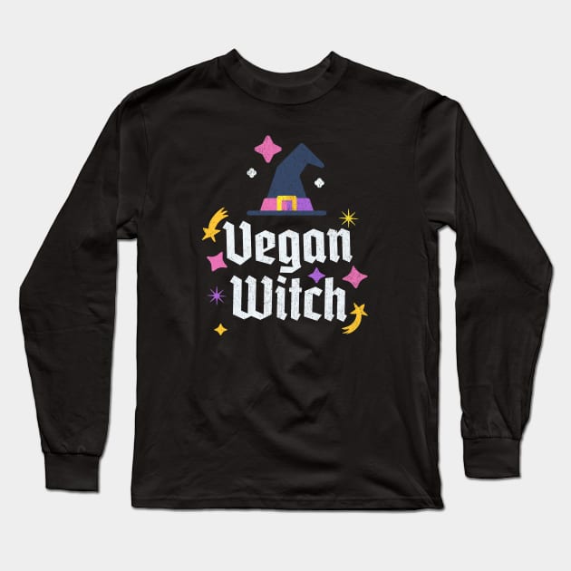 Vegan Witch, Vegan Halloween, Witchy Vegan, Funny Vegan Gifts Long Sleeve T-Shirt by KindWanderer